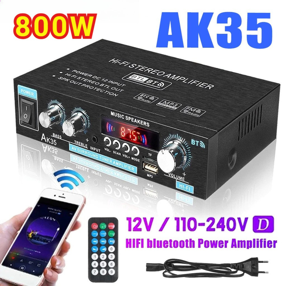 AK35 Alto-Falante FM/Amplificador Digital De Áudi