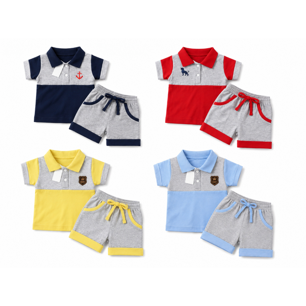 ELOHIM KIDS CONJUNTO MASCULINO INFANTIL GOLA POLO 