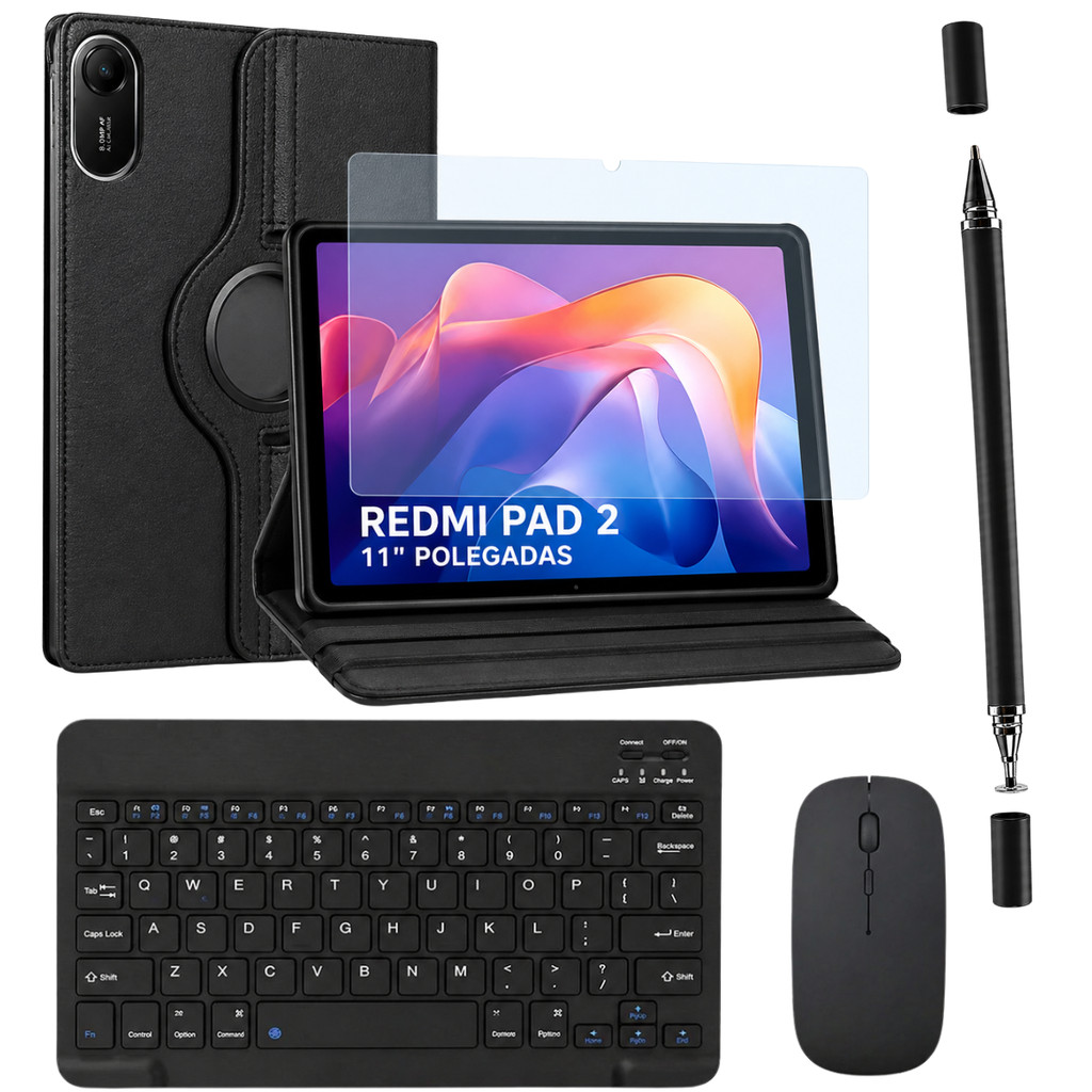 Kit para Tablet Redmi Pad 2 11 Pol Capa Giratória
