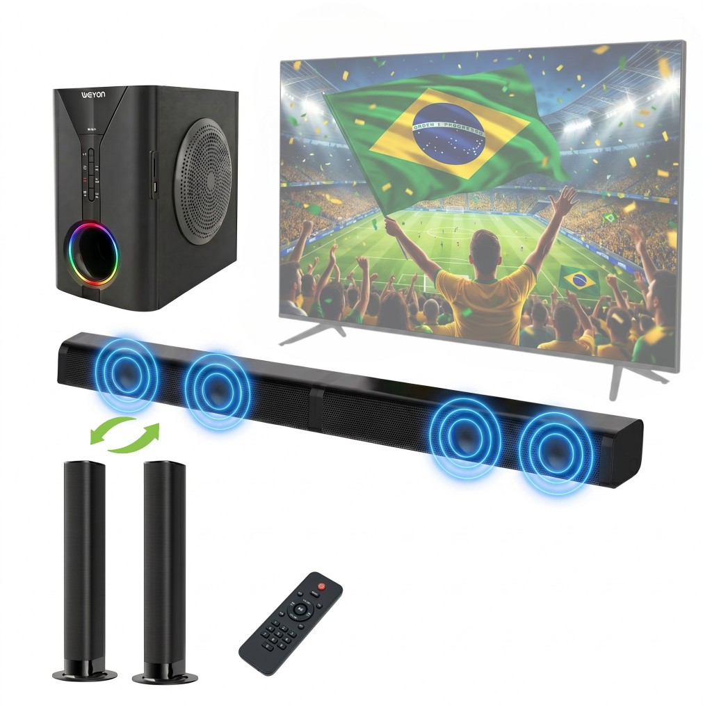 Caixa De Som Tv Sound Bar  Bluetooth Som Cinema Co