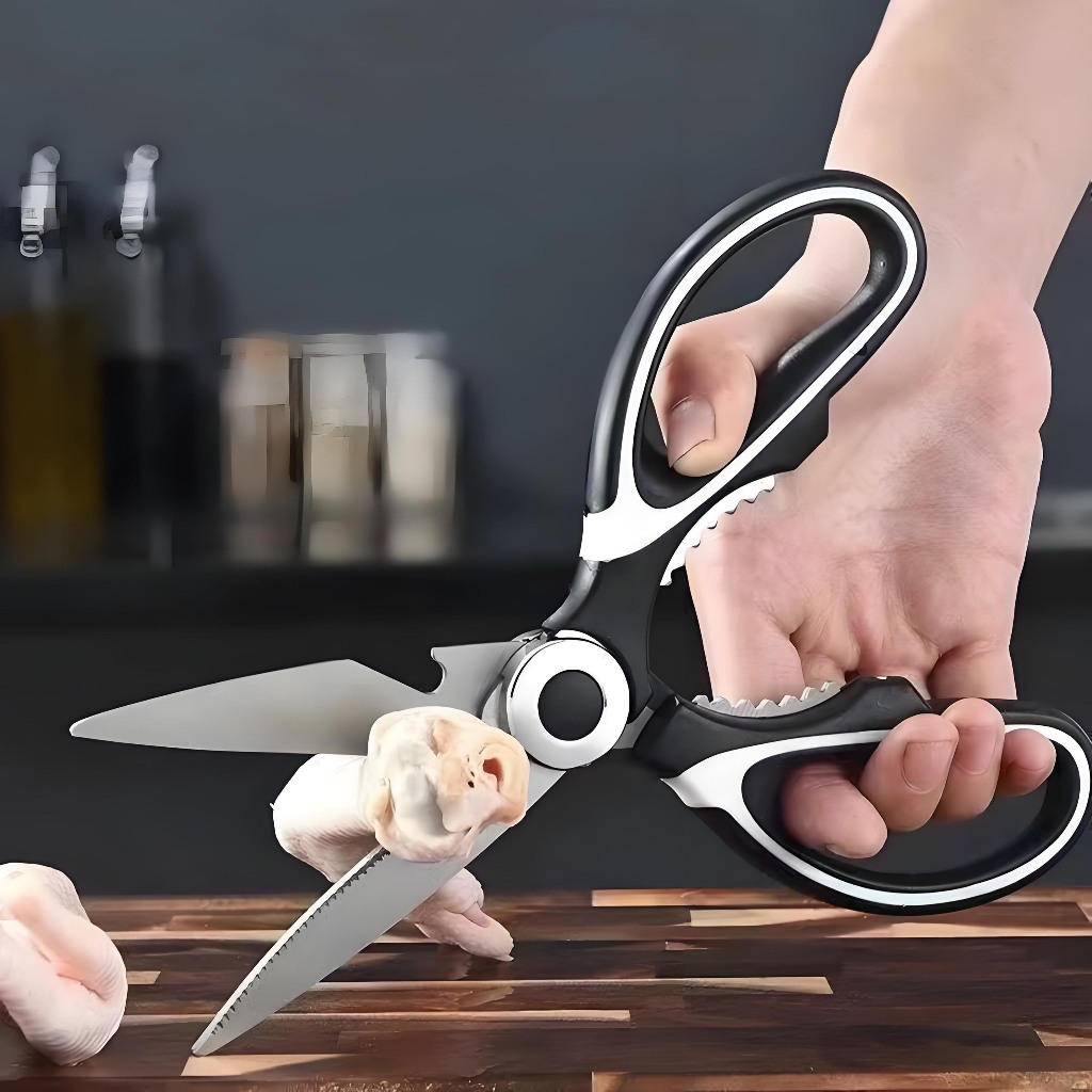 Tesoura de Cozinha Multiuso Aço Inox -Corta Carne