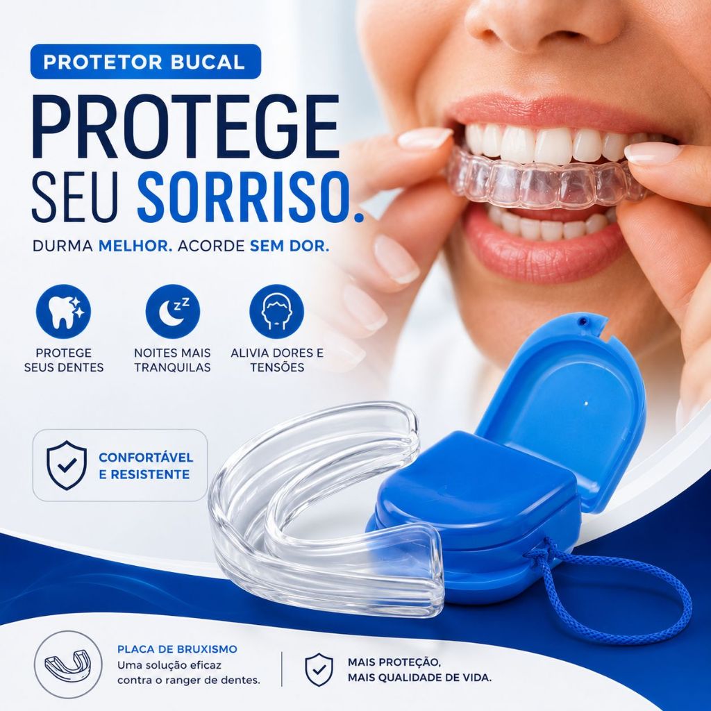 Placas Dental Moldável Silicone Anti Brux Proteto