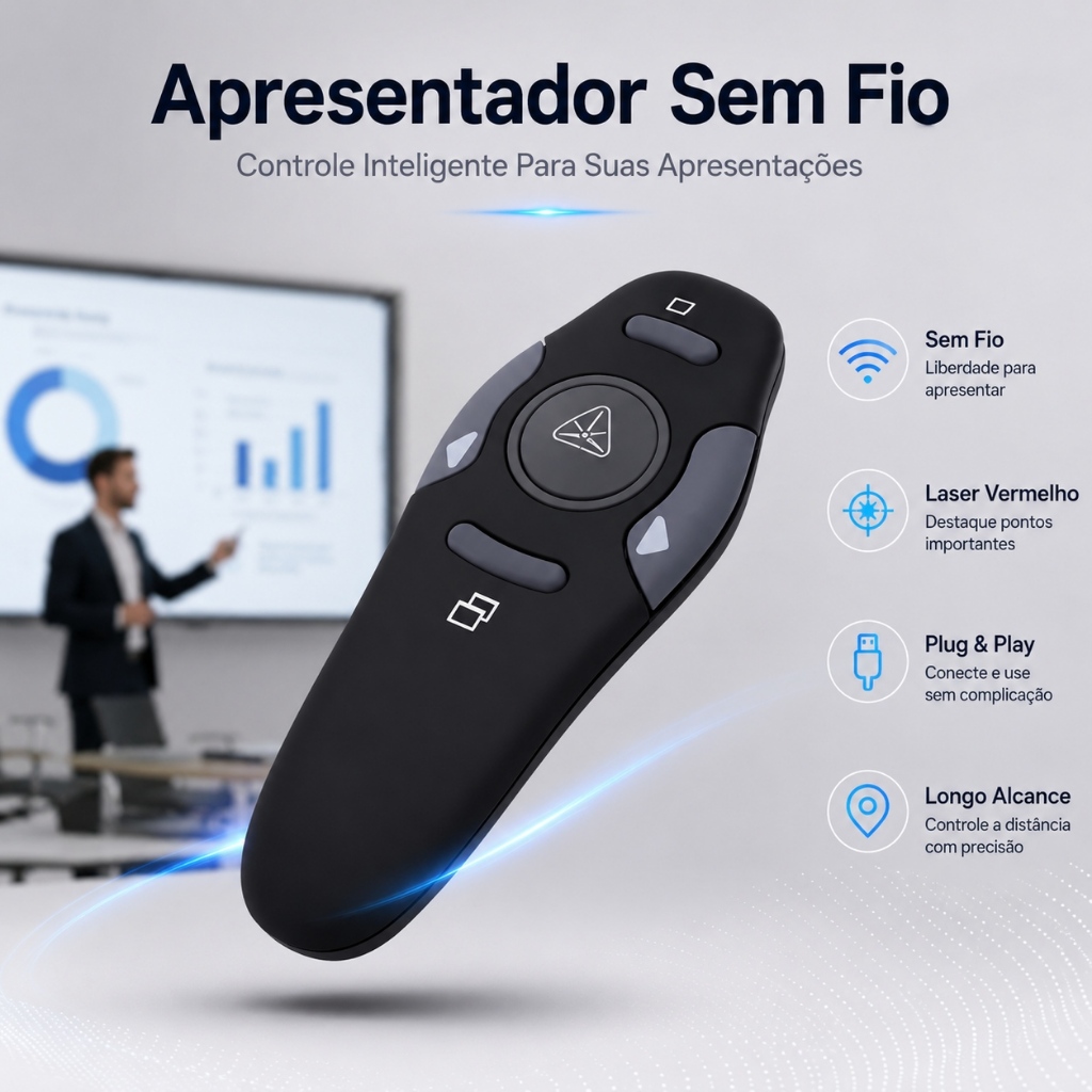 Apresentador Sem Fio PPT USB Controle Slide PowerP