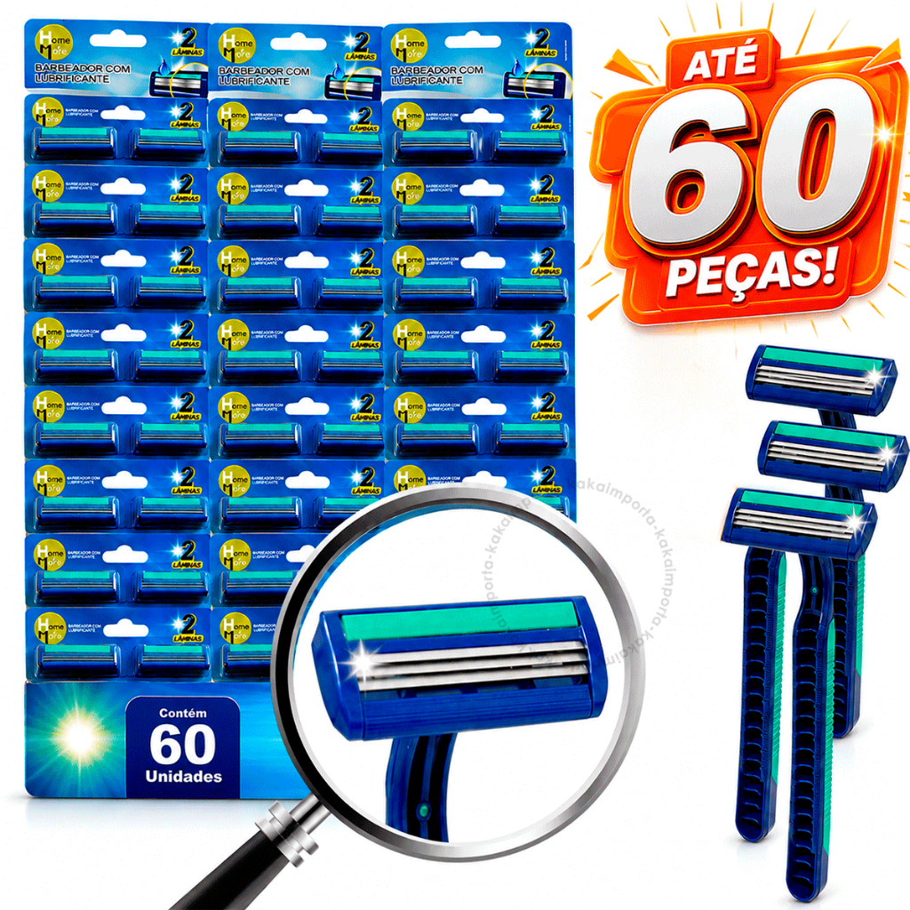 Kit Barbeador Descartável com 2 Lâminas Prestoba