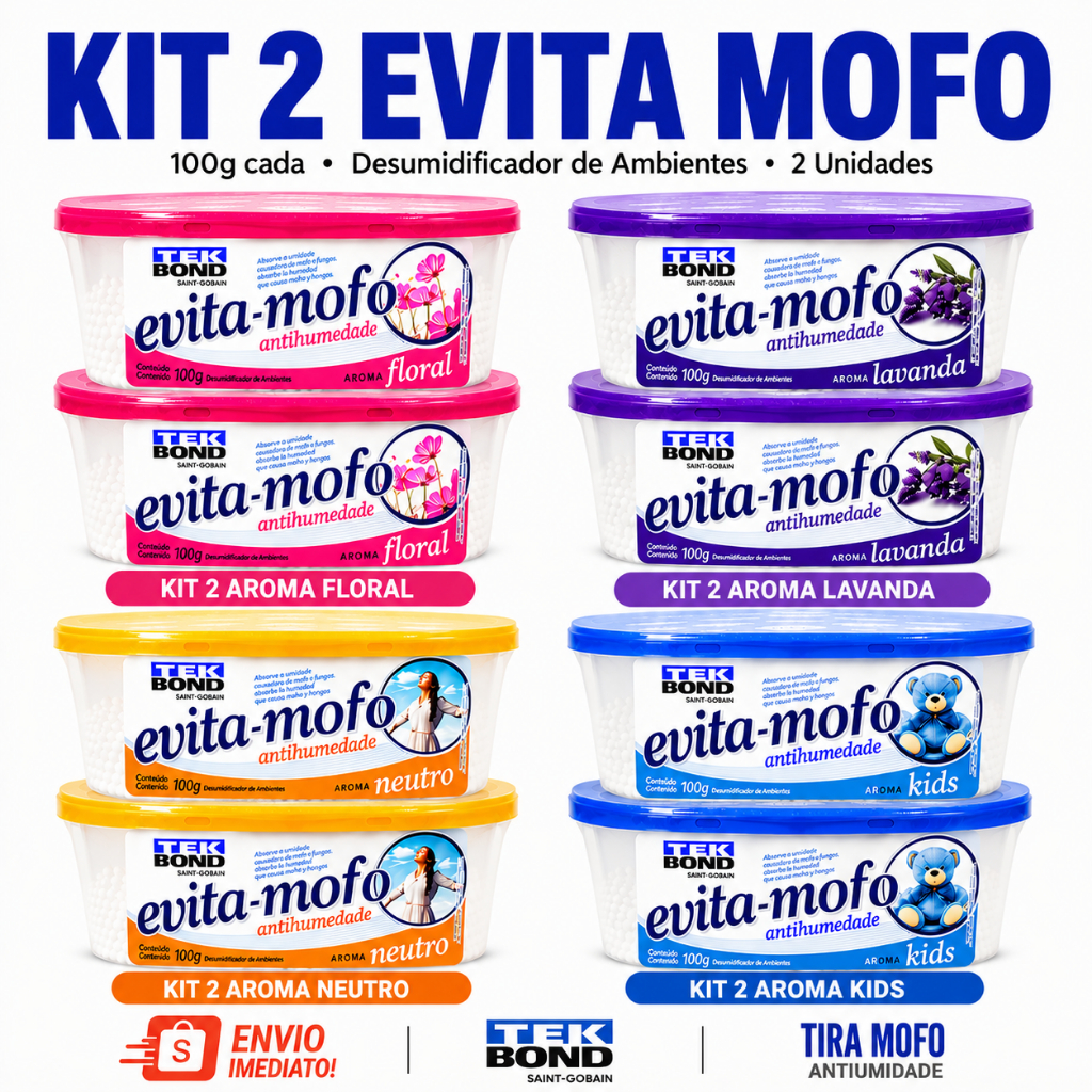 Kit 2 Antimofo Tekbond 100g /200g Tira Mofo e Abso