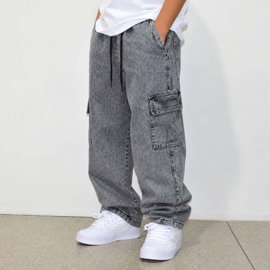 Calça Cargo Masculina Juvenil Estonada 8 a 16 Ano