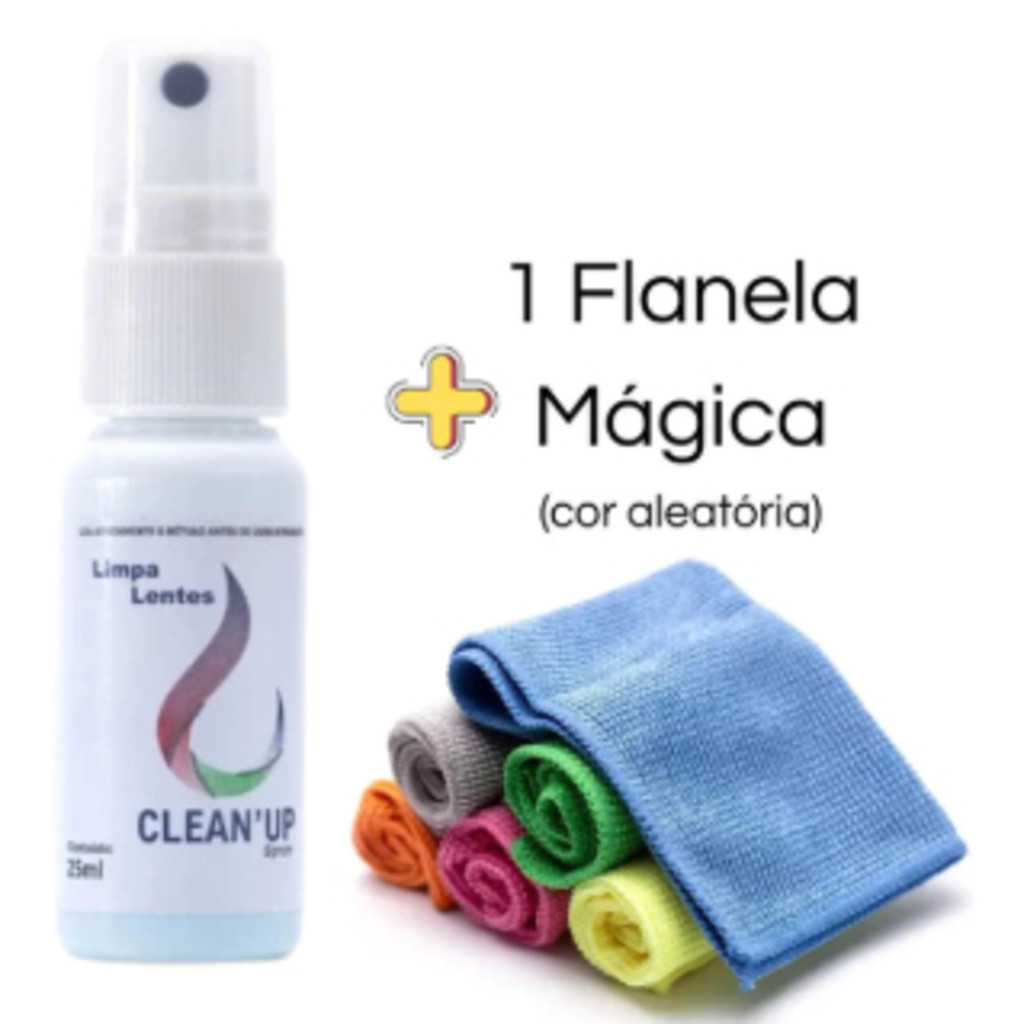 Kit de Limpa Lentes e Telas Clean Up 25ml Óculos 