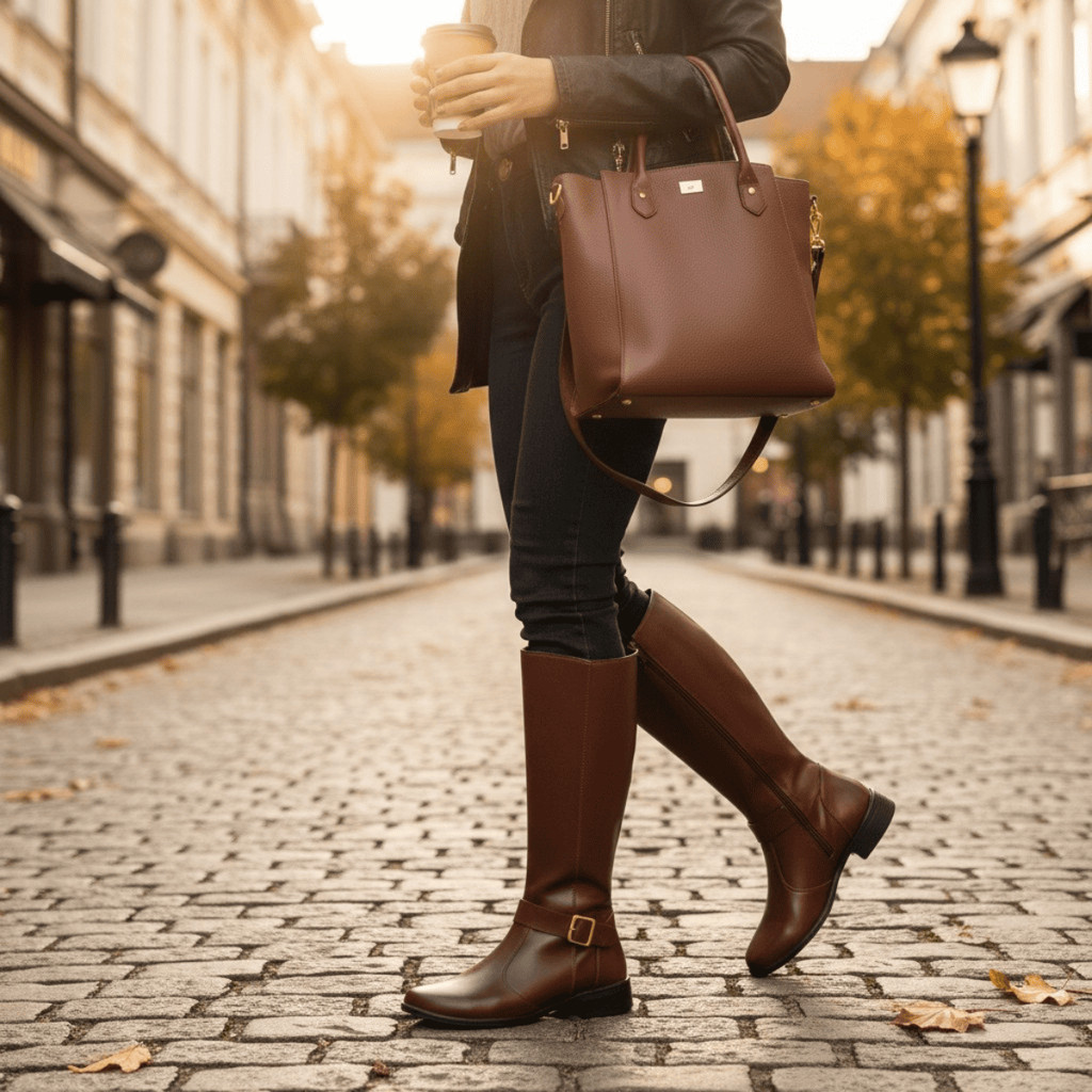 Bota Coturno Montaria Cano Alto Ziper Feminina Sal