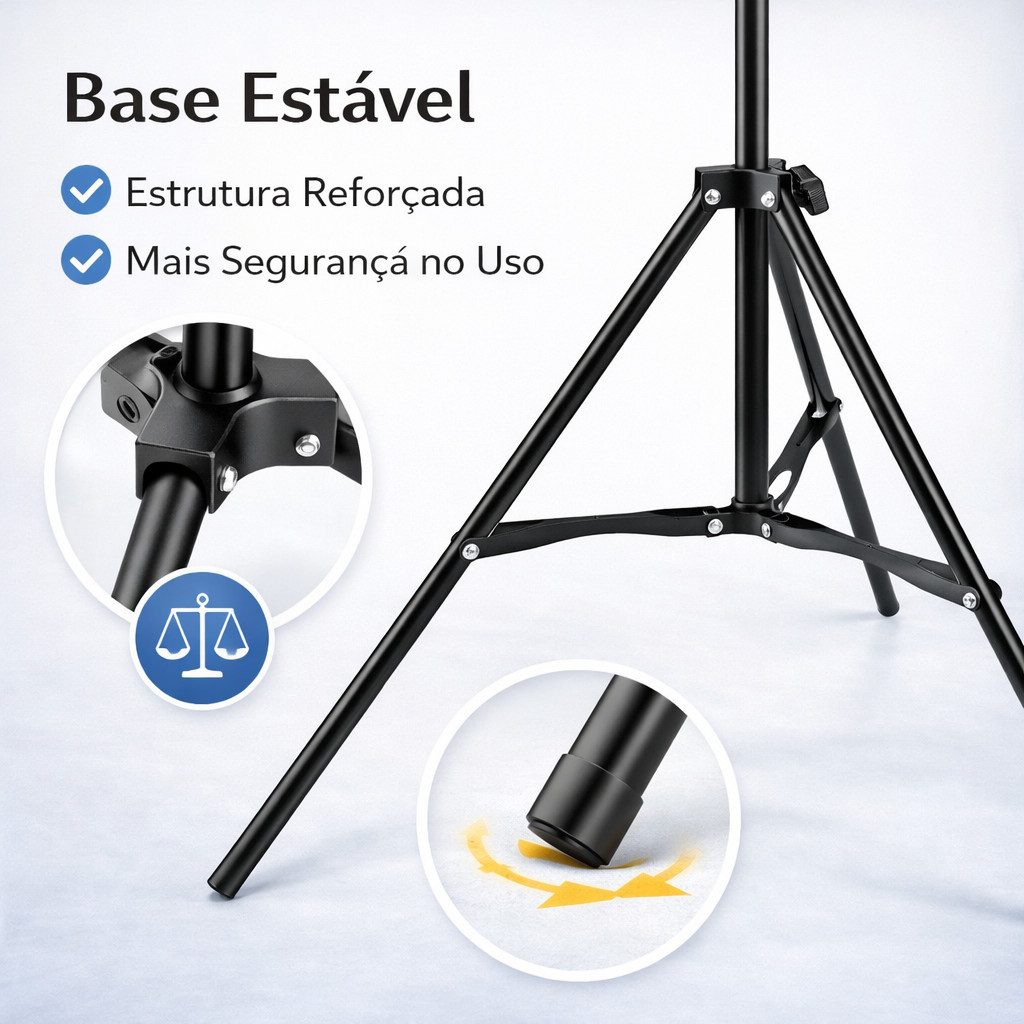 Pedestal Tripé Porta Banner 2,1m Ajustável Supor
