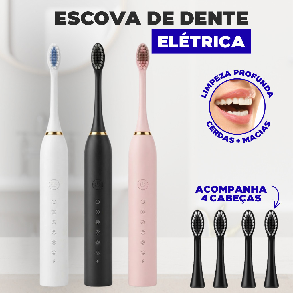 Escova de Dente Elétrica + 4 Refis – A Prov