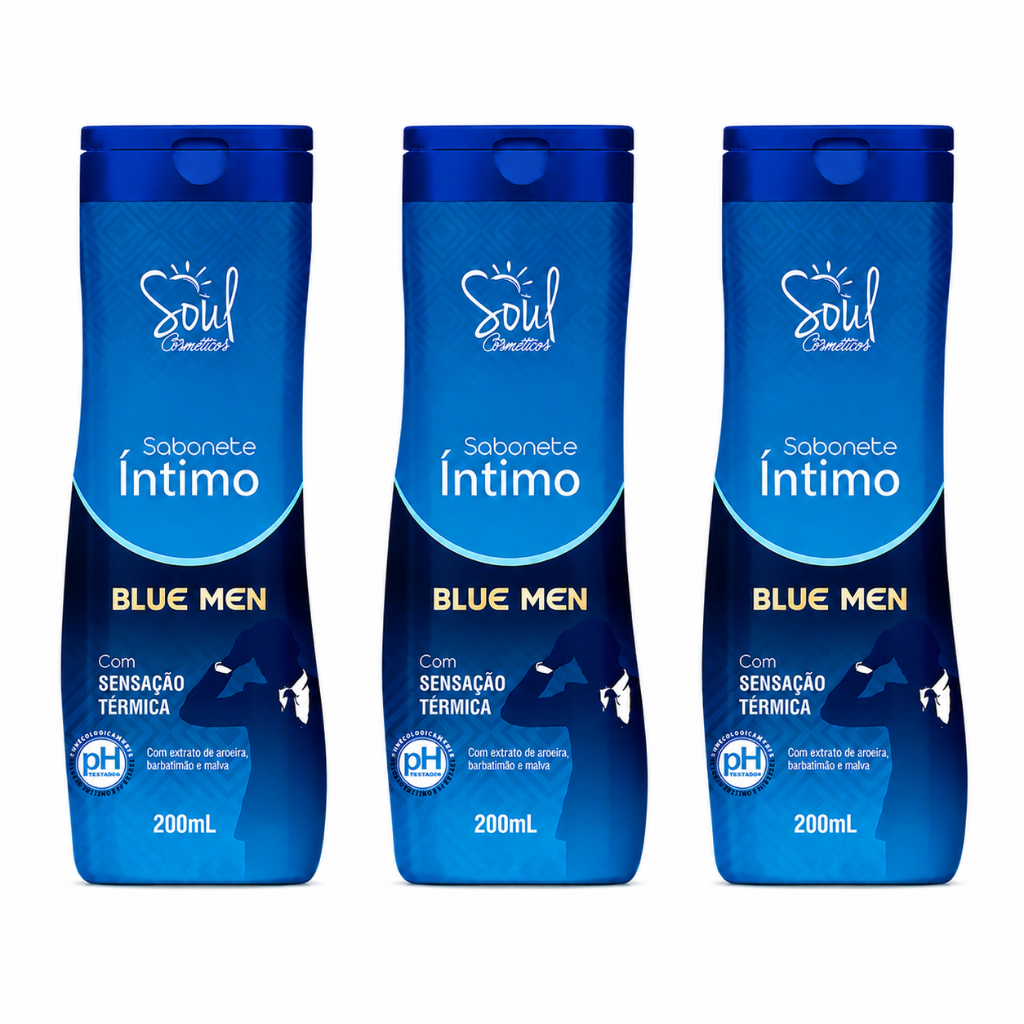 Kit 3 Sabonete Íntimo Blue Men 200ml – Higi