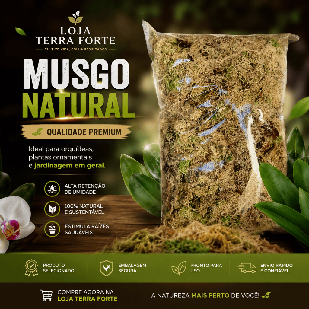 Musgo Sphagnum 100% Natural – Retenção de 