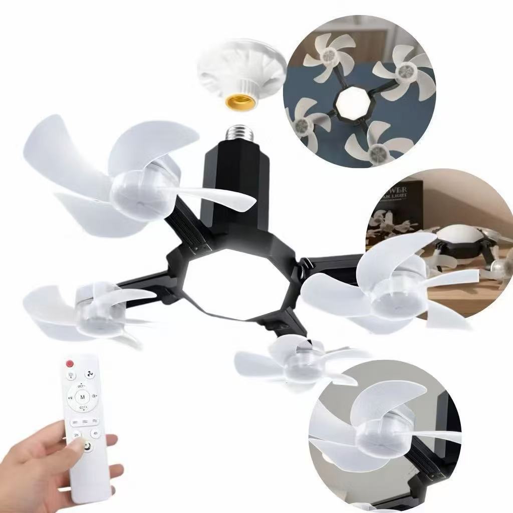 Ventilador Bivolt Teto Lustre LED 3 Temperaturas E
