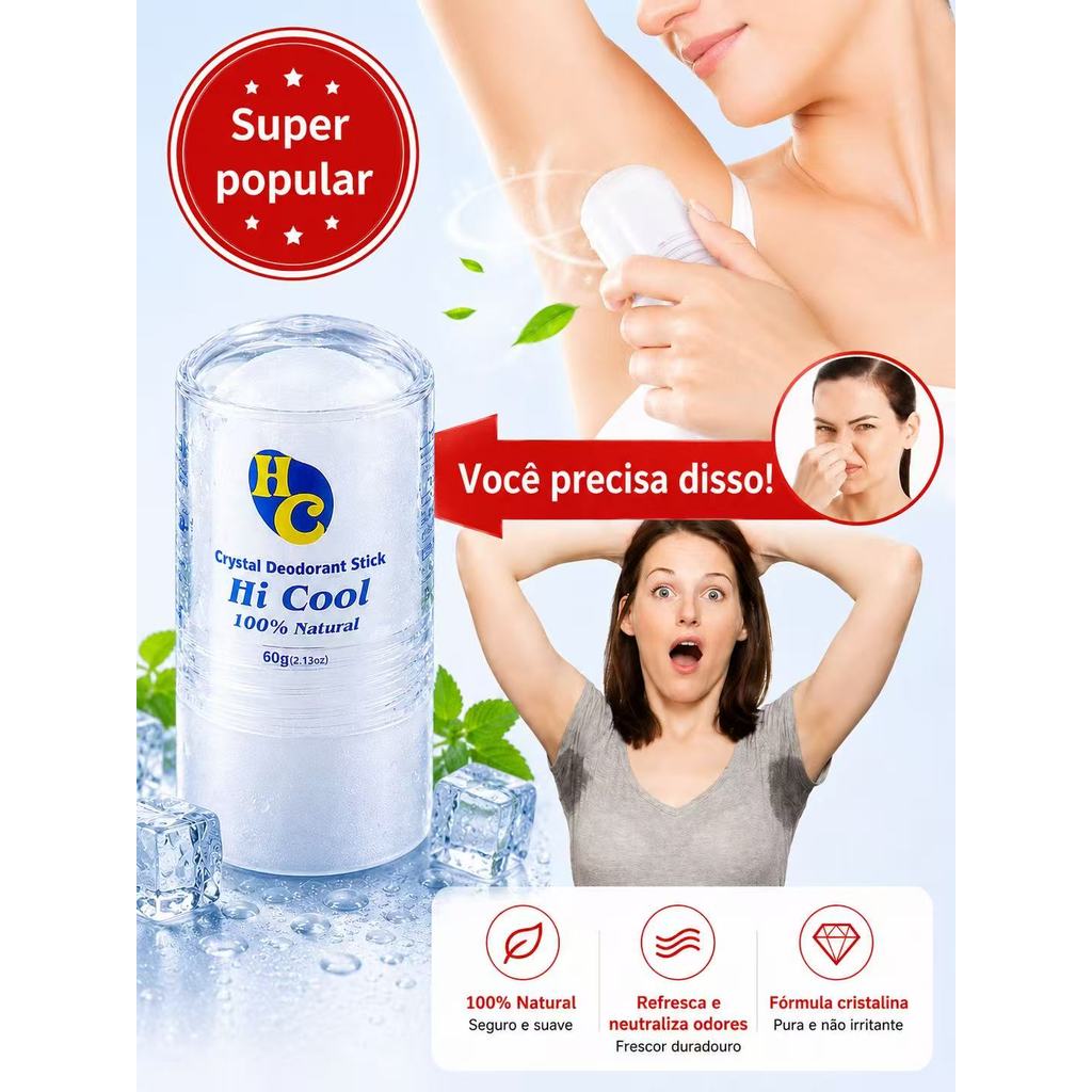 BGM-Desodorante Natural Pedra Cristal De Sal 60g U