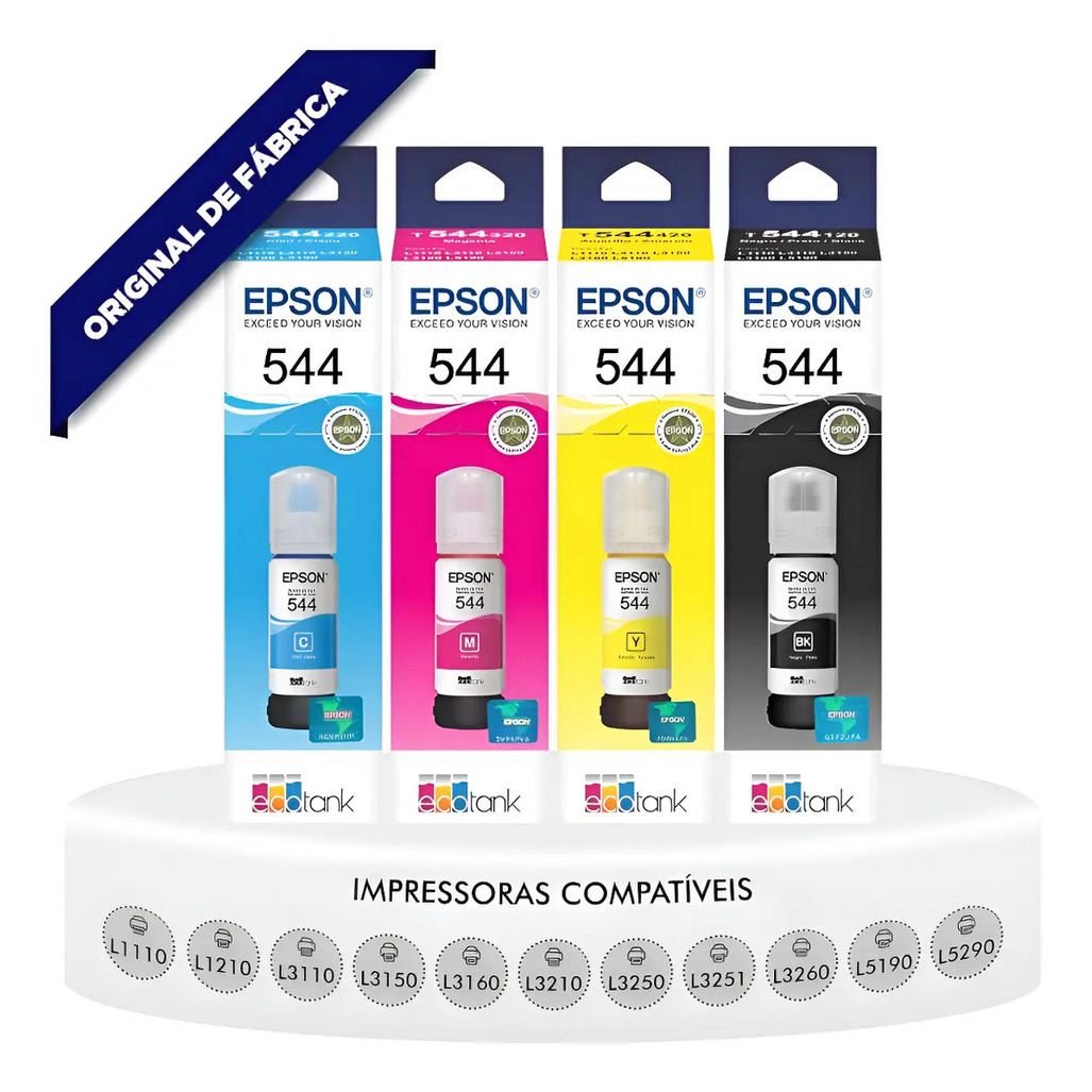 Kit 04 Tinta Original Epson L1250 L3250 L5290 T544