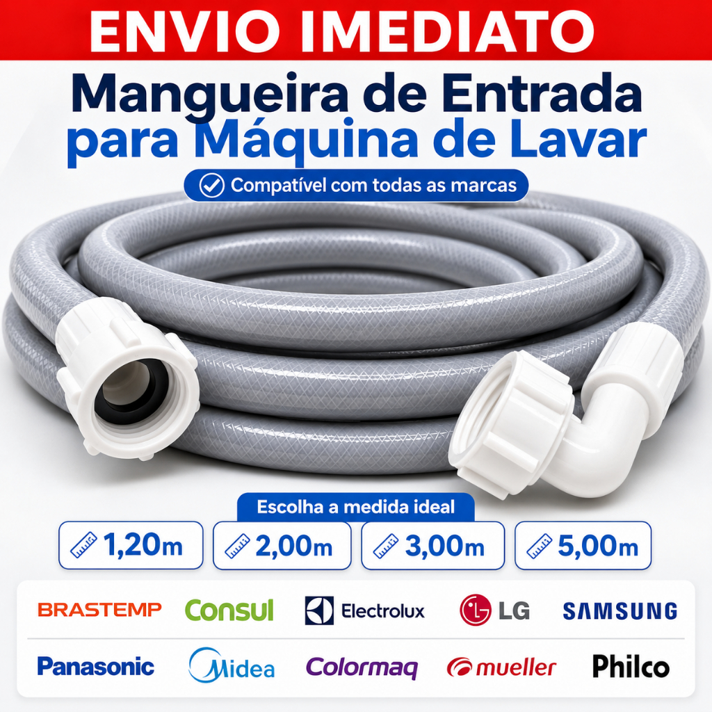 Mangueira de Maquina de Lavar  Eletrolux Brastemp 