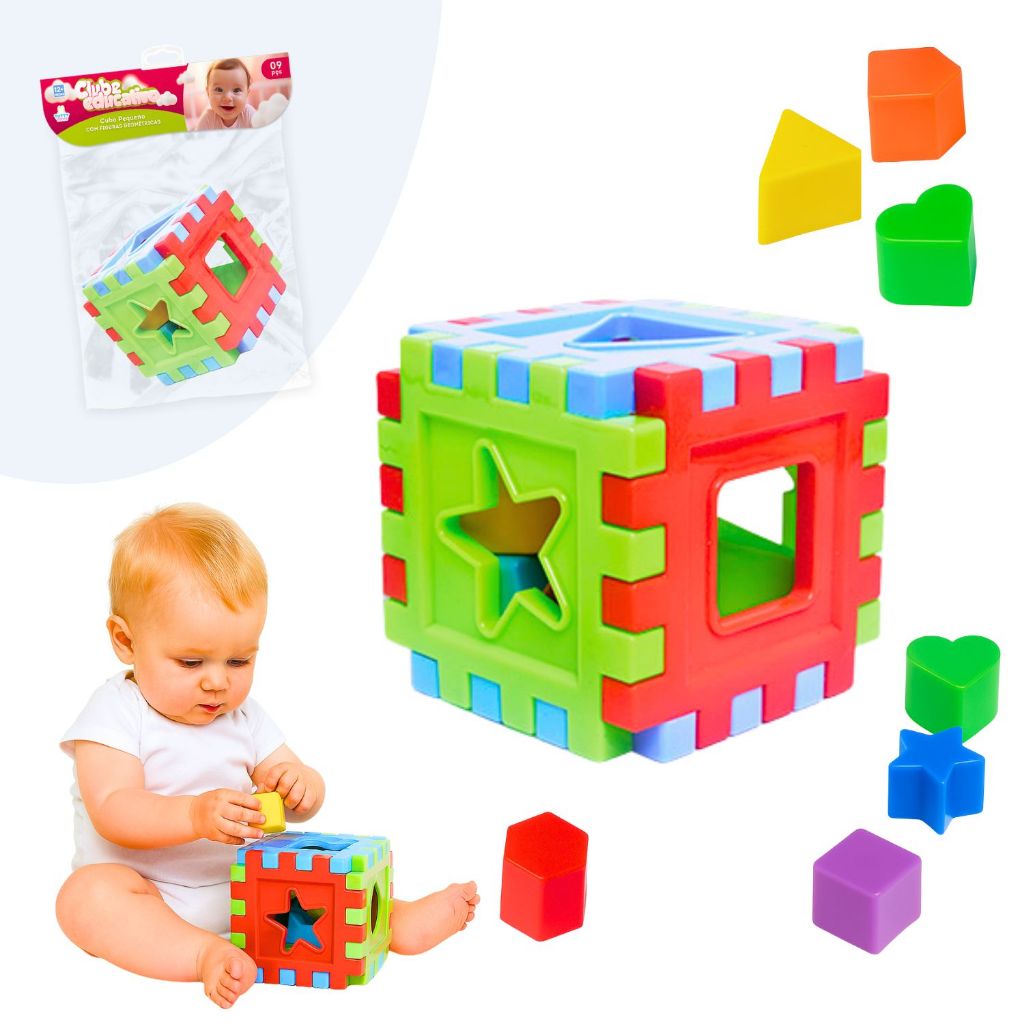 Cubo Educativo Brinquedo Interativo Didático Form