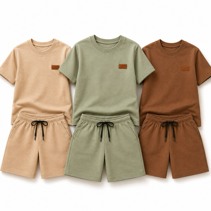 Kit 6 Peças Menino Conjunto Infantil Monocromáti