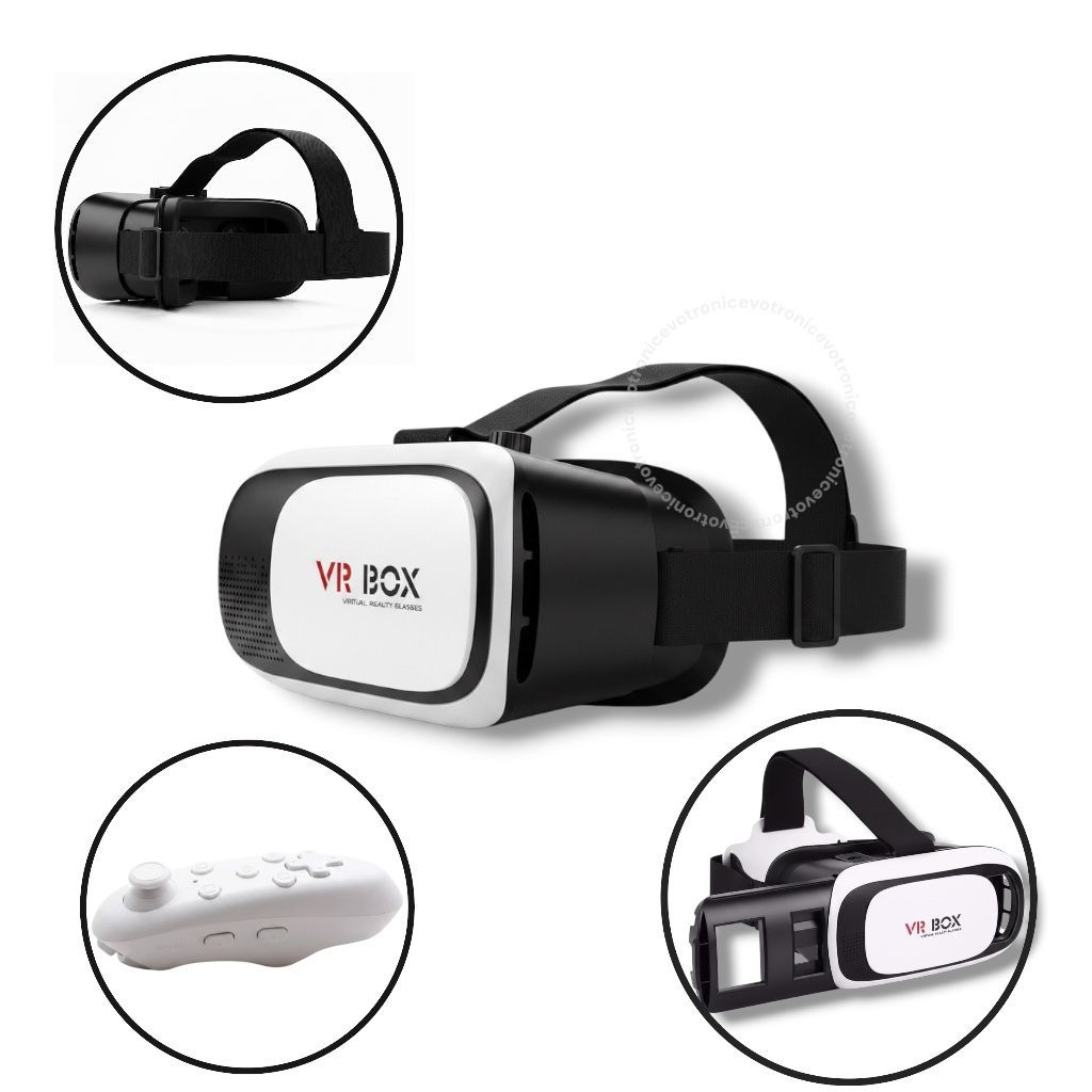 Óculos VR Box 2.0 Realidade + Controle Bluetooth 