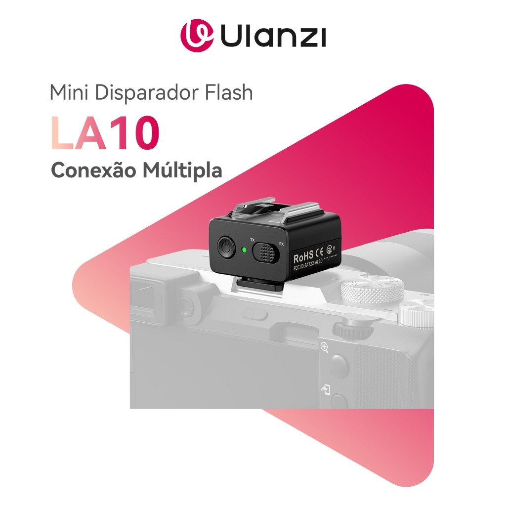 ULANZI LA10 Disparador Flash Sem Fio 2.4GHz Mini T