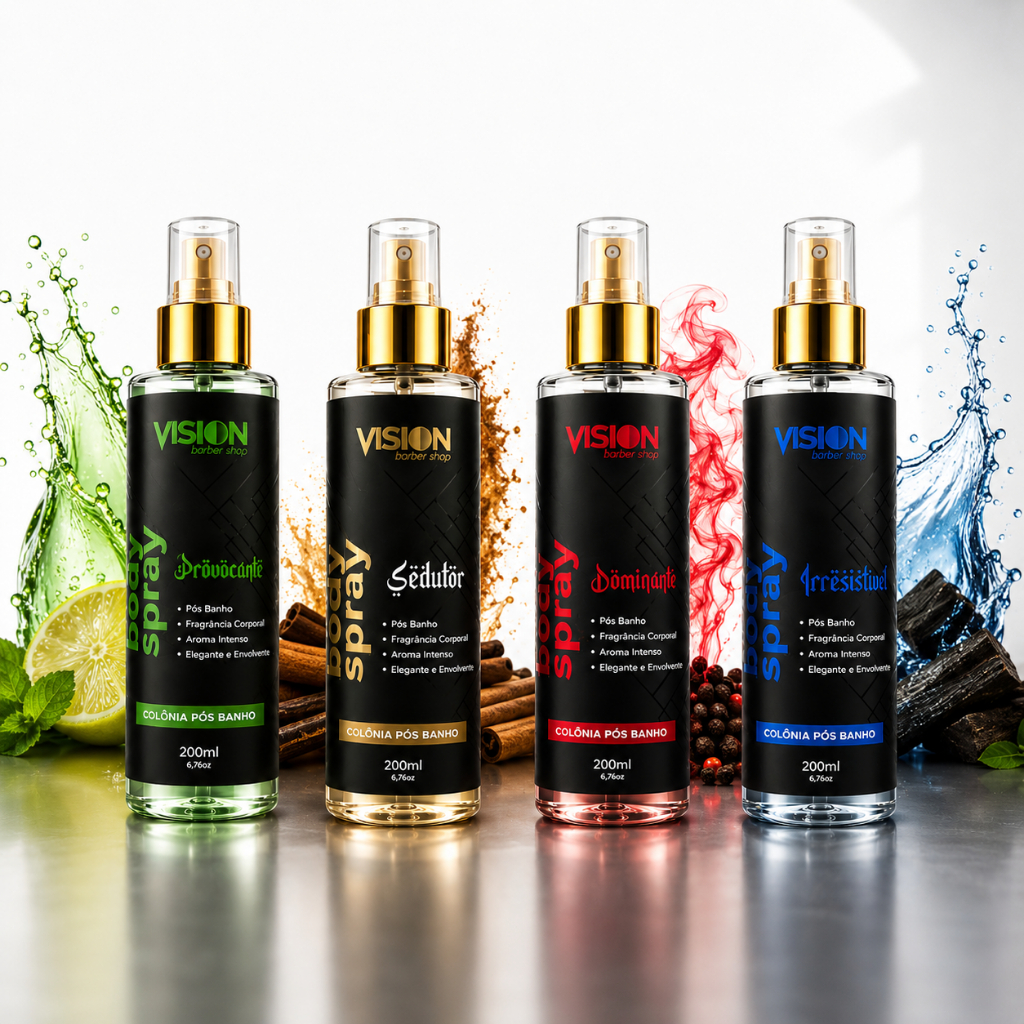 Body Spray Vision 200ml Masculino Pós Banho Aroma