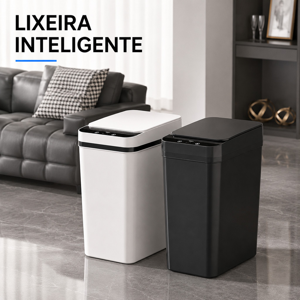Lixeira Inteligente 13L Automática Sensor de Movi