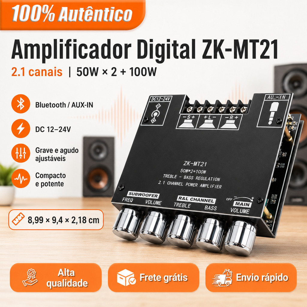 Placa Amplificadora Digital ZK-MT21 – Blueto