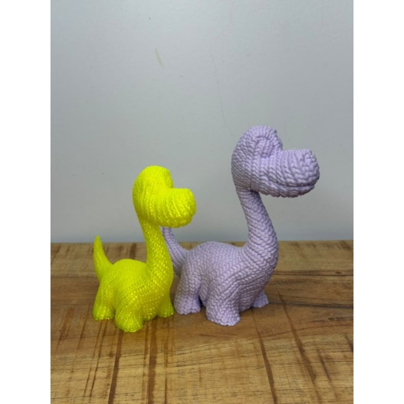Dino com Efeito Tricô  Impressão 3D de Alta Qual