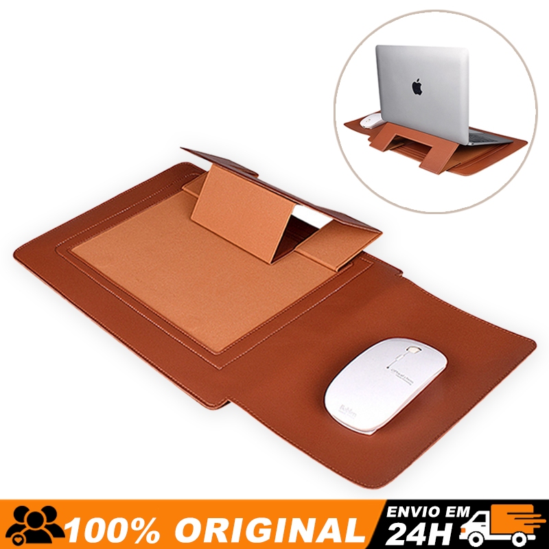 Capa Para Notebook Stand Macia De Couro PU Macbook