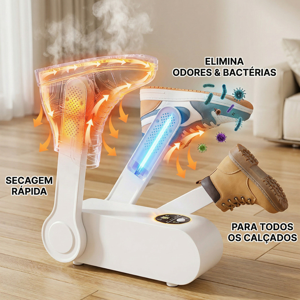 Secador Elétrico de Tênis Portátil Antibactéri