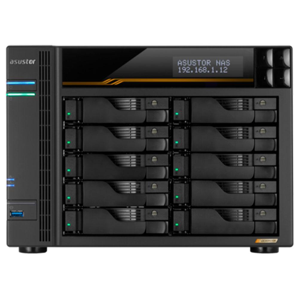 Storage Nas Asustor Torre S/hd 10 Baias Amd Ryzen 