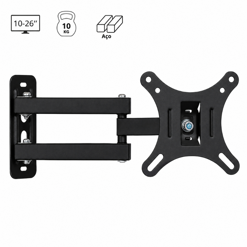 Suporte TV Monitor Articulado Giratório Metálico