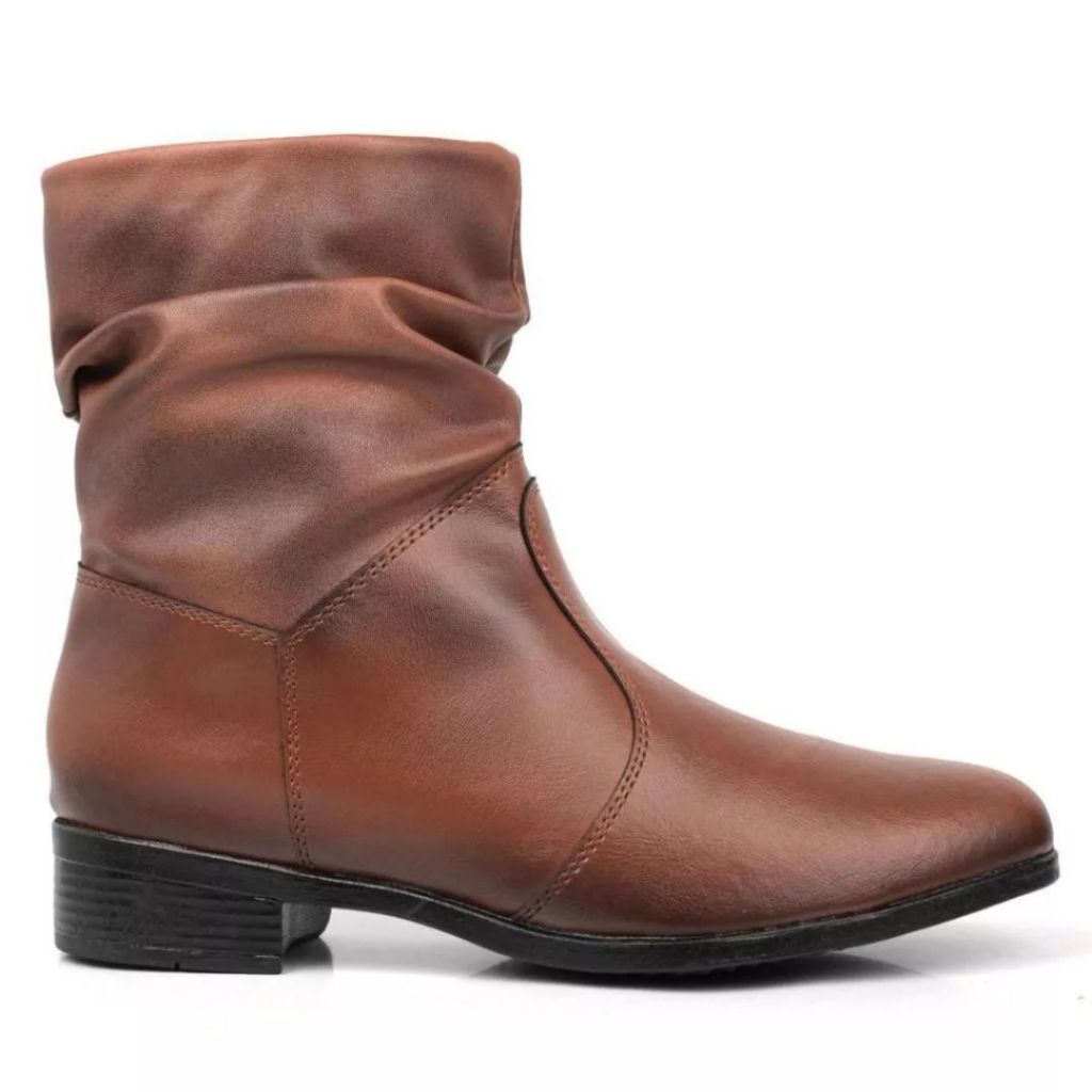 Bota Feminina Coturno Sanfonado Fashion Calce Fác
