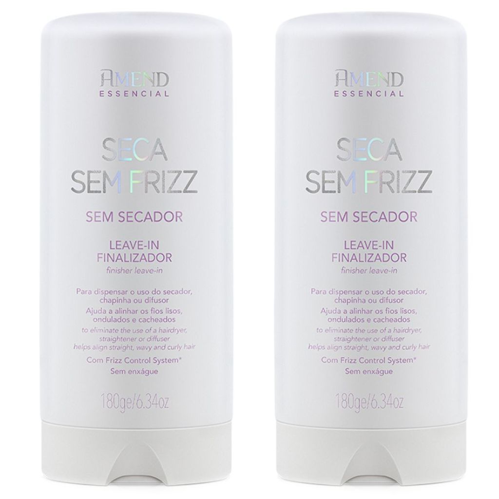 Kit 2 Unidades Amend Essencial Seca Sem Frizz 180m