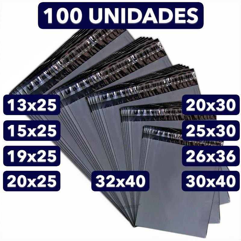 Envelope de Segurança Preto 100un 20×25 20&#