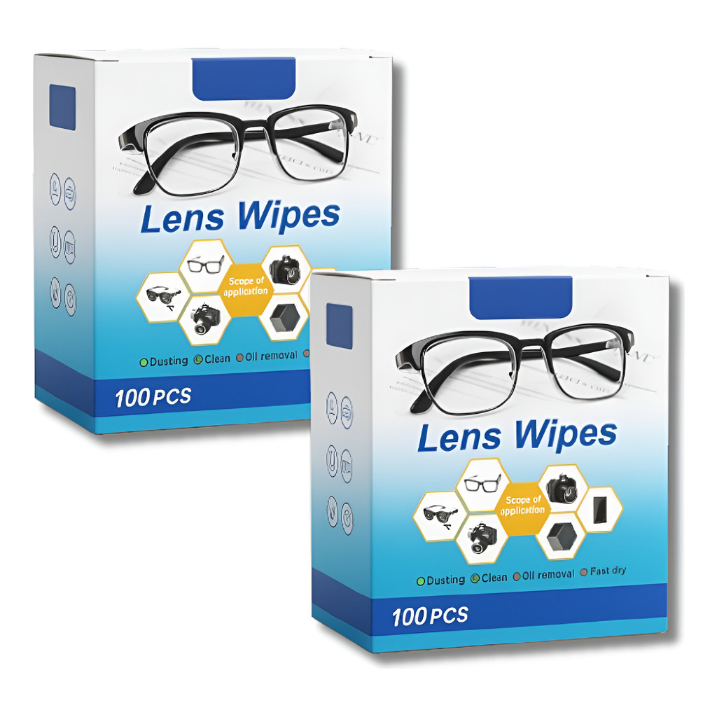 Lens Wipes Lenços Umedecido Limpa Lentes Óculos 