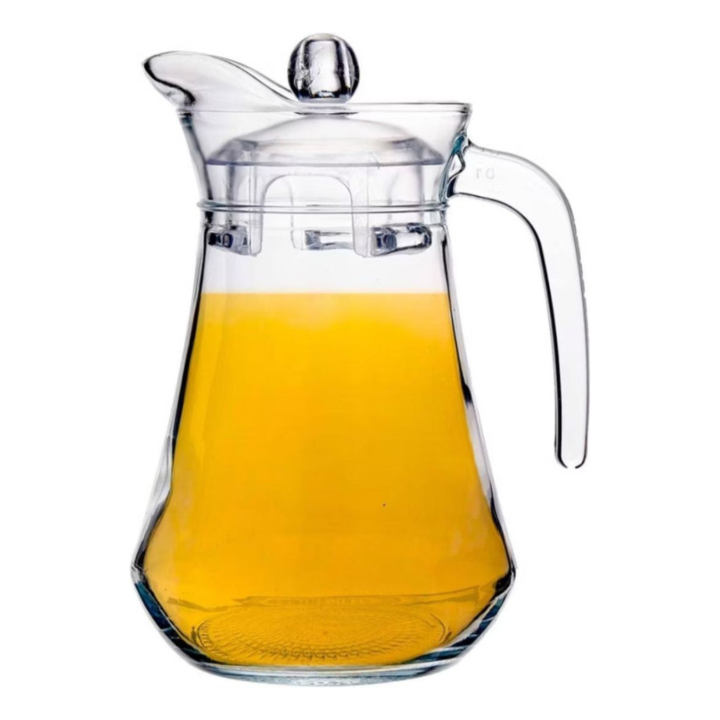 Jarra De Vidro Safira Com Tampa Para Suco Água Vi