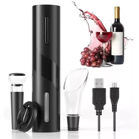 Kit Abridor Saca Rolhas a Recarregável  COM Usb G