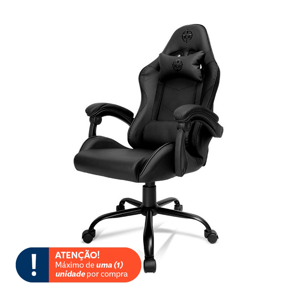 Cadeira Gamer TGT Heron TC3, Preto, TGT-HRTC3-BLAC