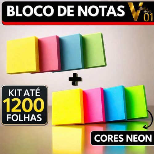 KITS COM 400, 800, 1000 e 1200 FOLHAS BLOCO ADESIV