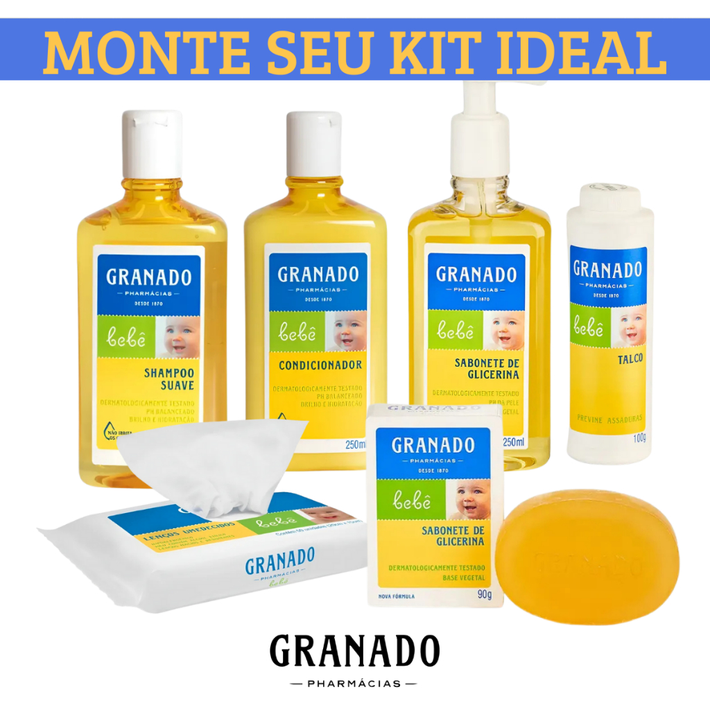 Kit Banho Granado Bebê Shampoo Condicionador Sabo