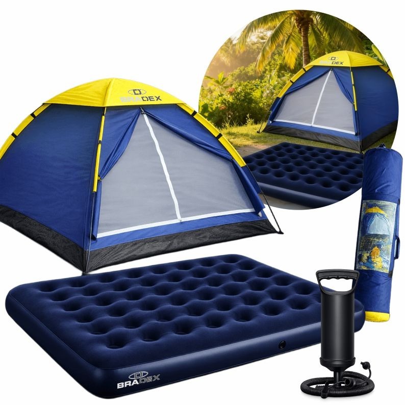 Barraca Camping 4 Pessoas Com Colchão Inflável D