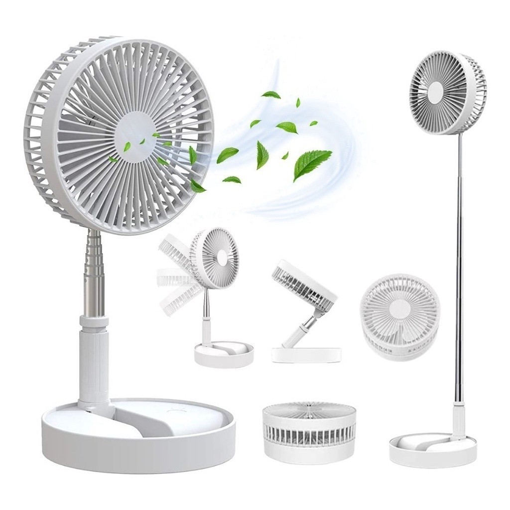 Ventilador Portátil Dobrável 3 Velocidades Recar