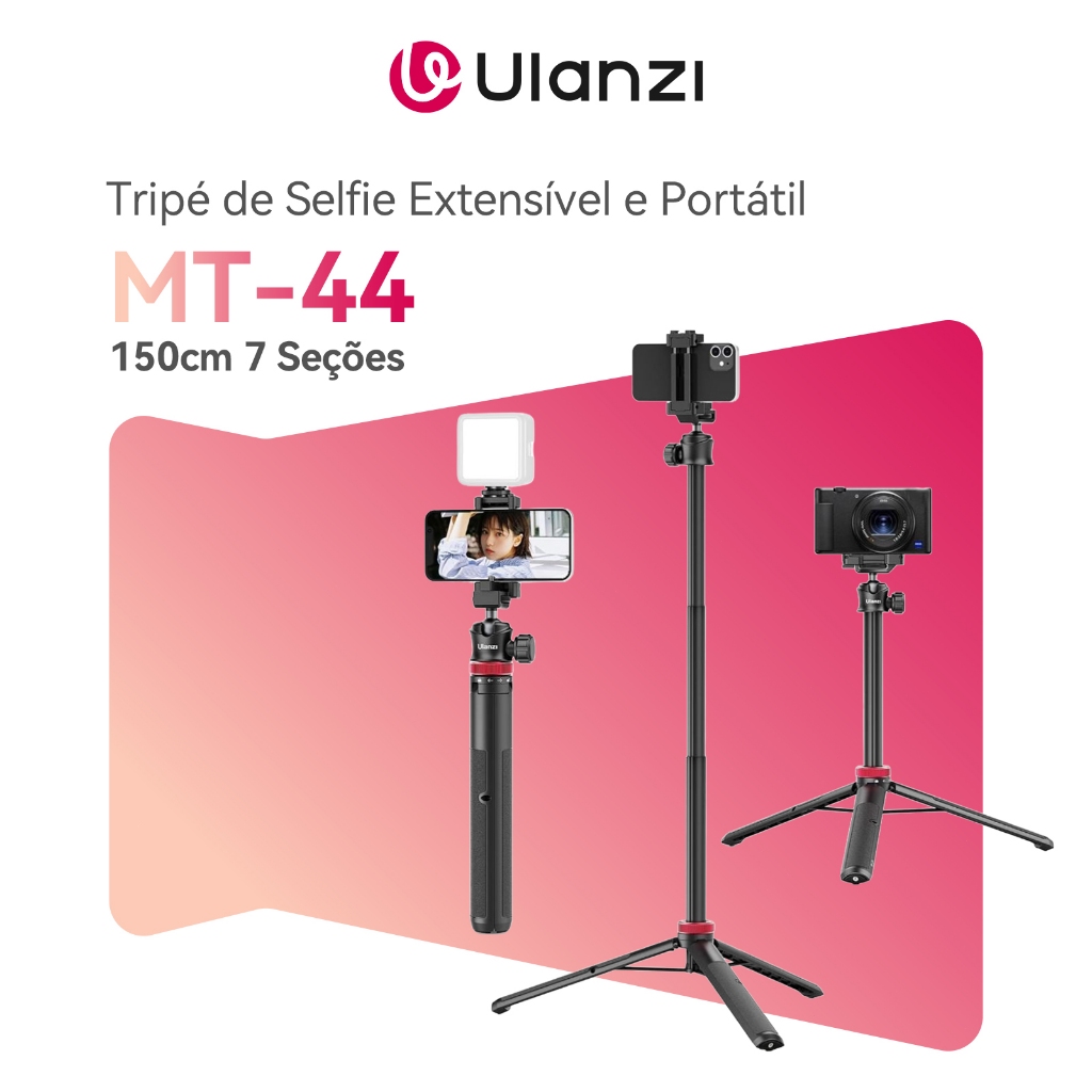 ULANZI MT-44 Tripé Profissional 1,5m Para Celular