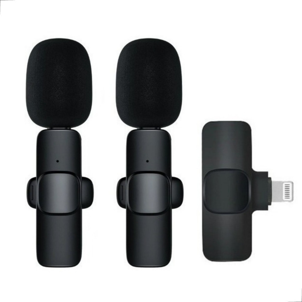 Microfone De Lapela Duplo Compatível iPhone Longo