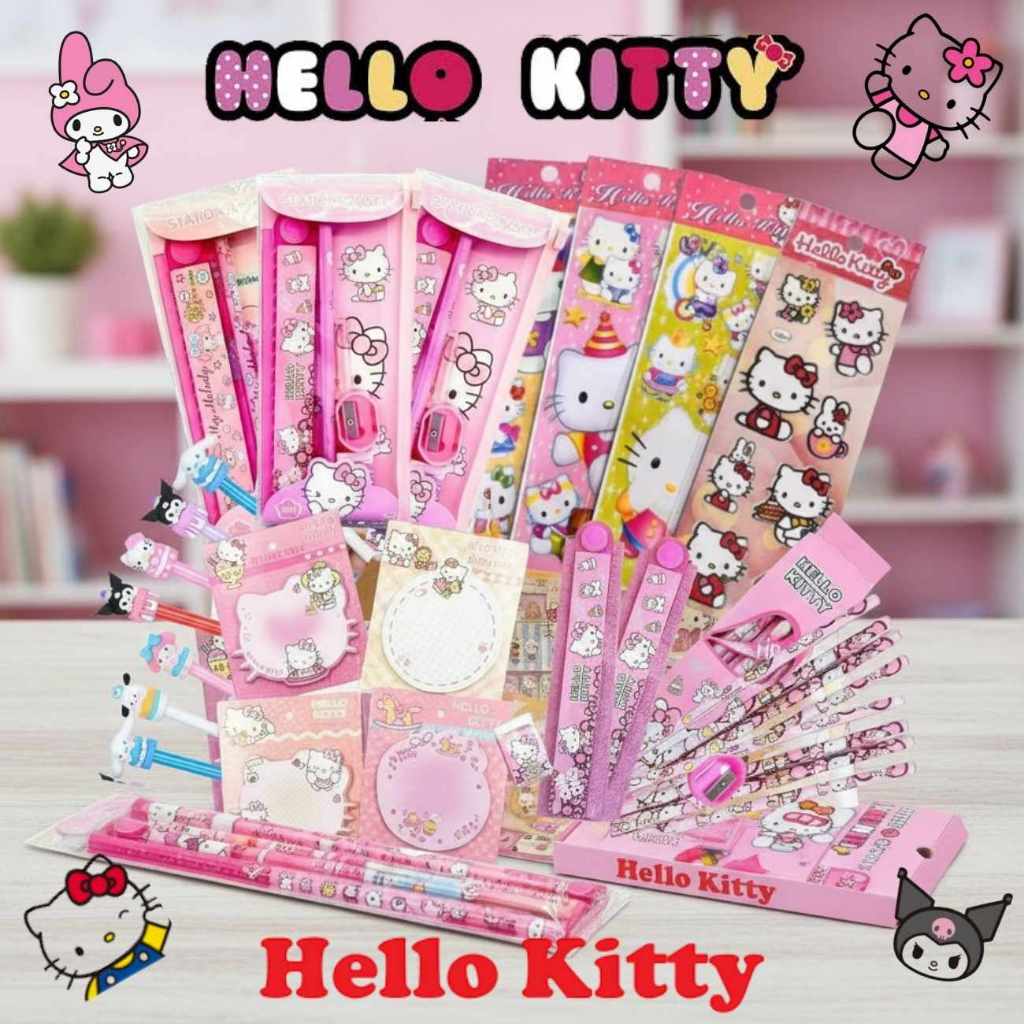 Kit Papelaria Hello Kitty E Amigos Sanrio Estojo A