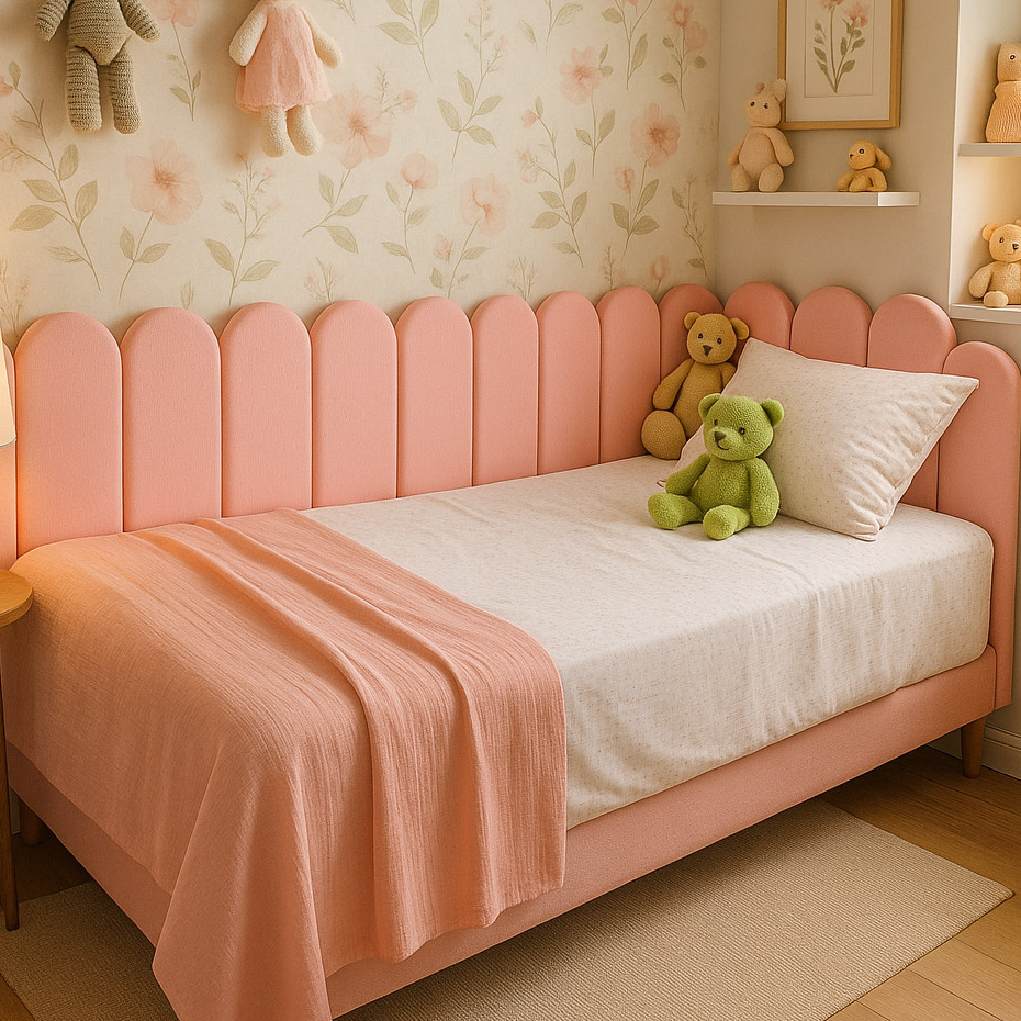 CABECEIRA NUVEM ESTOFADA ADESIVA MODULAR PARA CAMA