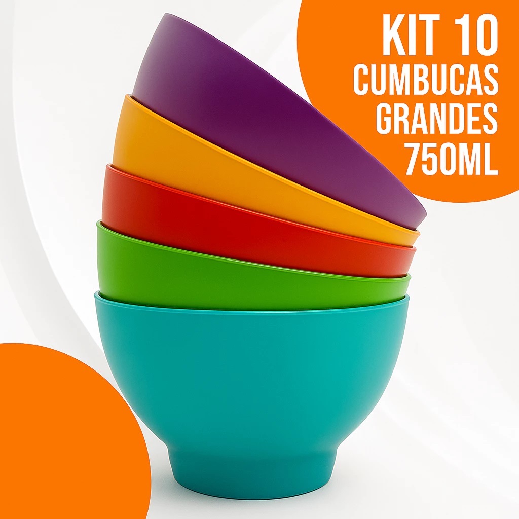 Cumbuca Grande 750ml Kit 10 und Petiscos Caldos So