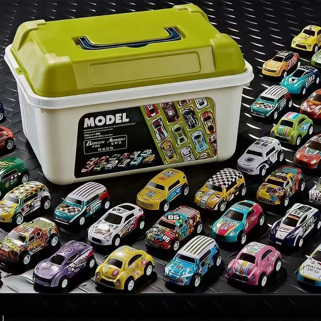 Kit Carrinhos de Brinquedo com Caixa Organizadora