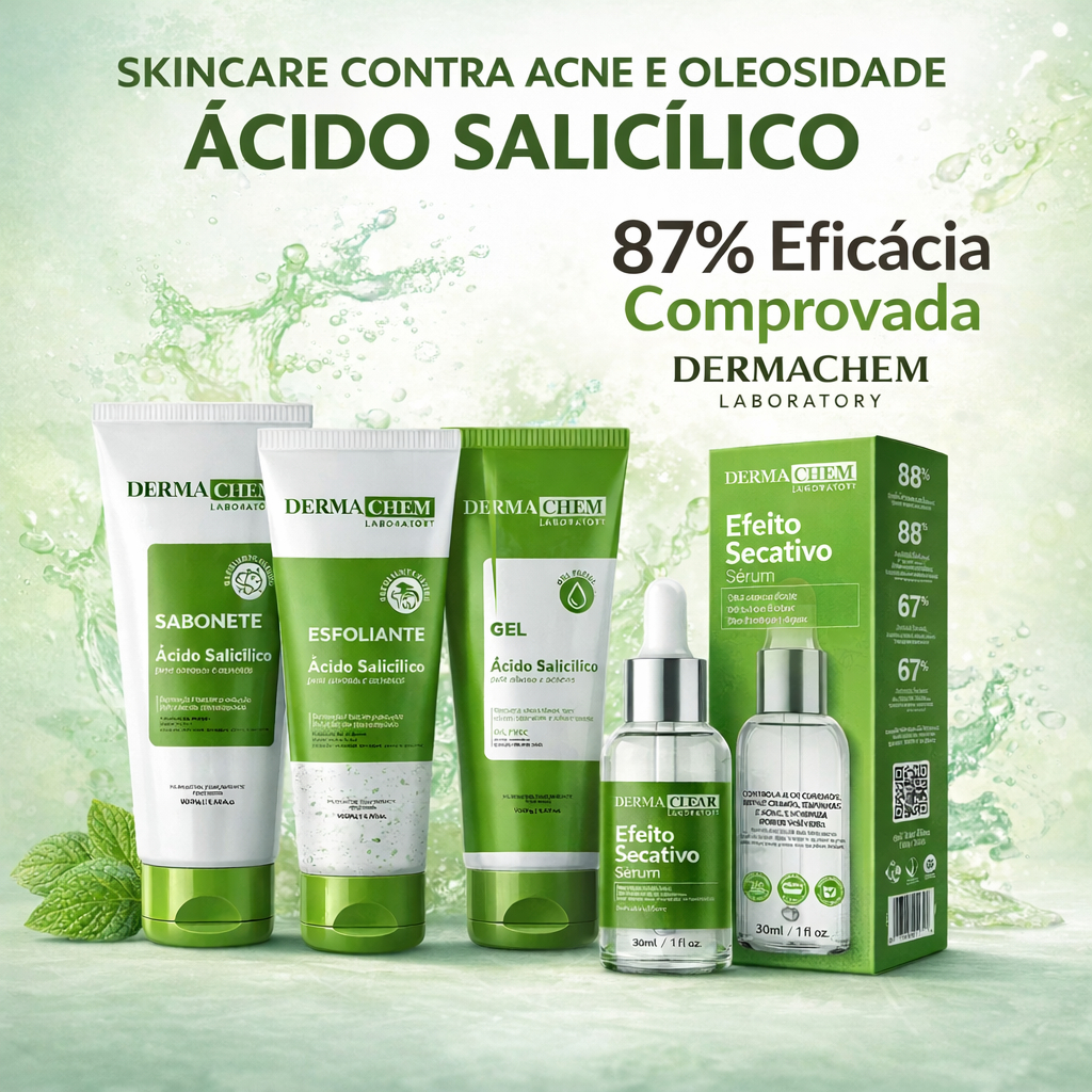 Kit skincare limpeza de pele oleosa dermachem anti